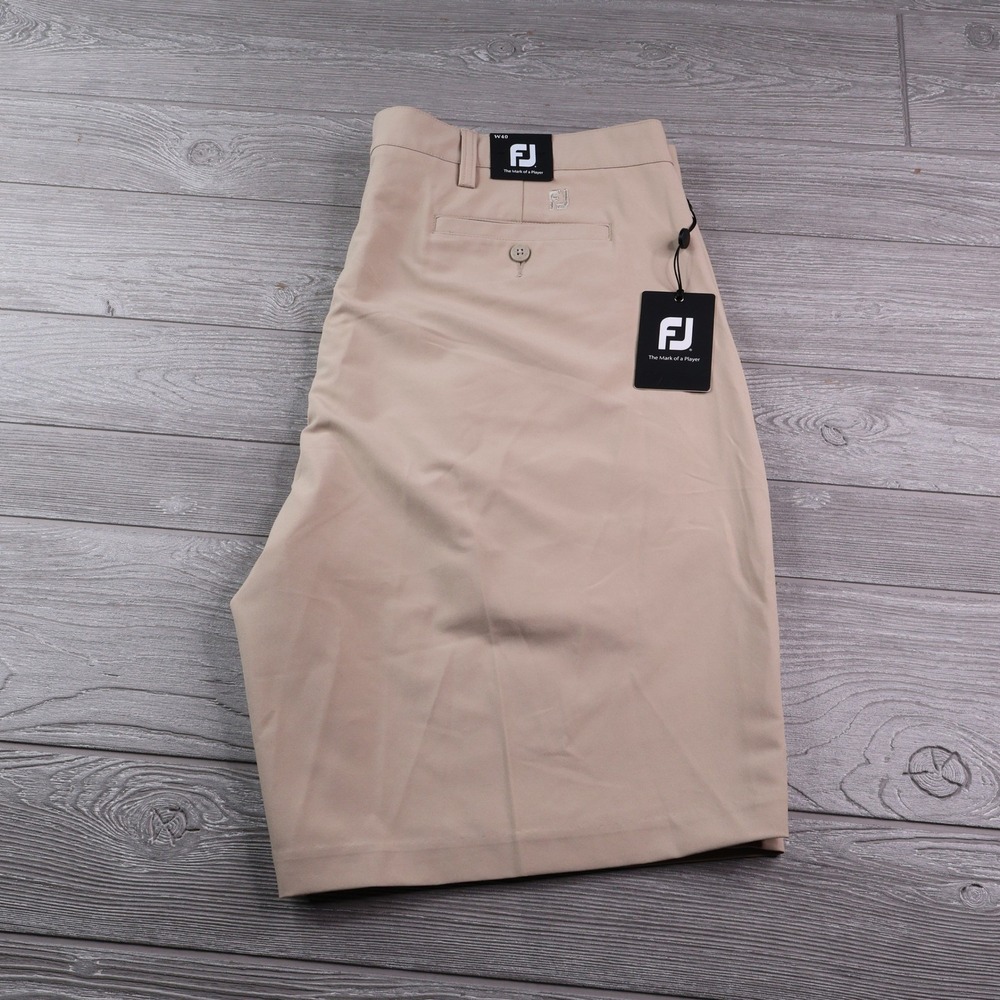NWT FootJoy Performance Pleated Golf Shorts Men's 40 Khaki Tan